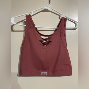 PINK high neck sports bra